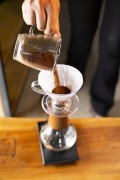 Coffee brewing in a strainer - Alto Caparao city - Minas Gerais state (MG) - Brazil