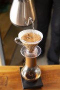 Coffee brewing in a strainer - Alto Caparao city - Minas Gerais state (MG) - Brazil