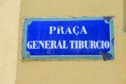 Street sign at General Tiburcio Square - Fortaleza city - Ceara state (CE) - Brazil