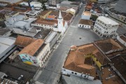 Picture taken with drone of the Largo da Ordem Square - Curitiba city - Parana state (PR) - Brazil