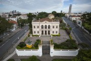 Picture taken with drone of the Garibaldi Palace (1904) - Curitiba city - Parana state (PR) - Brazil