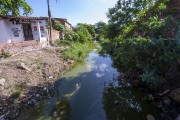 Ceara River receiving domestic sewage on the outskirts of Caucaia - Caucaia city - Ceara state (CE) - Brazil