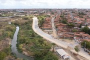 Picture taken with drone of the redevelopment of the Maranguapinho River - Fortaleza city - Ceara state (CE) - Brazil