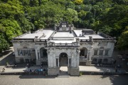 Picture taken with drone of the building of School of Visual Arts of Henrique Lage Park - more known as Lage Park - Rio de Janeiro city - Rio de Janeiro state (RJ) - Brazil