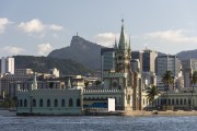 View of Fiscal Island castle (1889) from Guanabara Bay  - Rio de Janeiro city - Rio de Janeiro state (RJ) - Brazil