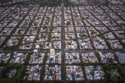 Picture taken with drone of buildings and tree-lined streets - Mendoza - Mendoza Province - Argentina