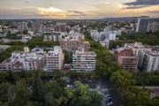 Picture taken with drone of buildings and tree-lined streets - Mendoza - Mendoza Province - Argentina