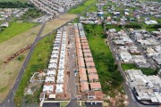 Picture taken with drone of the Residential Housing Complex Village Quinta das Palmeiras - Casa Verde e Amarela Program - Bady Bassitt city - Sao Paulo state (SP) - Brazil