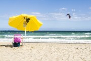 Beach chair and sun umbrella - Açores Beach - Florianopolis city - Santa Catarina state (SC) - Brazil