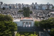 Picture taken with drone of Recoleta Cemetery  - Buenos Aires city - Buenos Aires province - Argentina