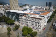 Picture taken with drone of the Art Museum of Rio (MAR)  - Rio de Janeiro city - Rio de Janeiro state (RJ) - Brazil