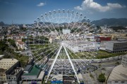 Picture taken with drone of the Giant ferris wheel for tourists in the downtown area  - Rio de Janeiro city - Rio de Janeiro state (RJ) - Brazil