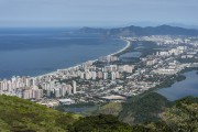 View of the Barra da Tijuca neighborhood from Pedra Bonita (Bonita Stone) - Rio de Janeiro city - Rio de Janeiro state (RJ) - Brazil