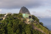 Picture taken with drone of theSugarloaf Mountain and the Morro da Urca cable car station - Rio de Janeiro city - Rio de Janeiro state (RJ) - Brazil