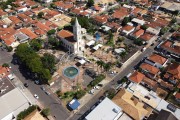 Picture taken with drone of the Saint Anthony Church - Poloni city - Sao Paulo state (SP) - Brazil