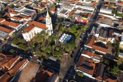Picture taken with drone of the Sao Joao Batista Church - Jose Bonifacio city - Sao Paulo state (SP) - Brazil