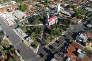 Picture taken with drone of the Divine Holy Spirit Church - Planalto city - Sao Paulo state (SP) - Brazil