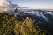Picture taken with drone of the Bico do Papagaio Mountain with Tijua Peak in the background - Tijuca National Park - Rio de Janeiro city - Rio de Janeiro state (RJ) - Brazil