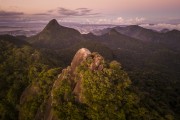 Picture taken with drone of the Bico do Papagaio Mountain with Tijua Peak in the background - Tijuca National Park - Rio de Janeiro city - Rio de Janeiro state (RJ) - Brazil