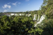 Picture taken with drone of waterfalls in Iguaçu National Park - Foz do Iguacu city - Parana state (PR) - Brazil