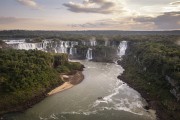 Picture taken with drone of waterfalls in Iguaçu National Park - Foz do Iguacu city - Parana state (PR) - Brazil