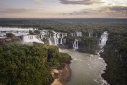 Picture taken with drone of waterfalls in Iguaçu National Park - Foz do Iguacu city - Parana state (PR) - Brazil