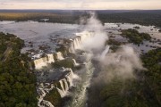 Picture taken with drone of waterfalls in Iguaçu National Park - Foz do Iguacu city - Parana state (PR) - Brazil