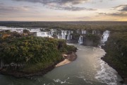 Picture taken with drone of waterfalls in Iguaçu National Park - Foz do Iguacu city - Parana state (PR) - Brazil