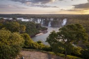 Picture taken with drone of waterfalls in Iguaçu National Park - Foz do Iguacu city - Parana state (PR) - Brazil