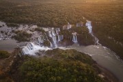 Picture taken with drone of waterfalls in Iguaçu National Park - Foz do Iguacu city - Parana state (PR) - Brazil