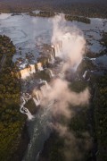 Picture taken with drone of the Devils Throat waterfall - Iguassu National Park  - Foz do Iguacu city - Parana state (PR) - Brazil