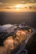 Picture taken with drone of waterfalls in Iguaçu National Park - Foz do Iguacu city - Parana state (PR) - Brazil