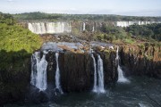 Picture taken with drone of waterfalls in Iguaçu National Park - Foz do Iguacu city - Parana state (PR) - Brazil