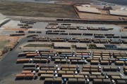 Picture taken with drone of the Intermodal Complex of Rondonopolis - Rondonopolis city - Mato Grosso state (MT) - Brazil