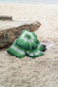 Hut made with sun umbrellas - Arpoador Beach - Rio de Janeiro city - Rio de Janeiro state (RJ) - Brazil