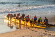 Hawaiian canoe students entering the sea - Copacabana Beach - Rio de Janeiro city - Rio de Janeiro state (RJ) - Brazil