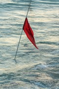 High risk red flag for swimming in the sands of Arpoador Beach - Rio de Janeiro city - Rio de Janeiro state (RJ) - Brazil