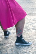Detail of a womans leg with a tattoo - Arpoador - Rio de Janeiro city - Rio de Janeiro state (RJ) - Brazil