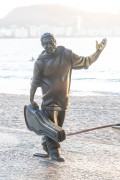Statue of singer Dorival Caymmi (2008) on Post 6 - Copacabana Beach - Rio de Janeiro city - Rio de Janeiro state (RJ) - Brazil