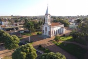 Picture taken with drone of the Senhor Bom Jesus Mother Church - Paulo de Faria city - Sao Paulo state (SP) - Brazil