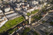 Picture taken with drone of the Elevador Lacerda (Lacerda Elevator) - 1873 - Salvador city - Bahia state (BA) - Brazil
