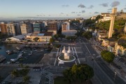 Picture taken with drone of the Monument to the City of Salvador with Elevador Lacerda (Lacerda Elevator) - 1873 - Salvador city - Bahia state (BA) - Brazil