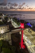 Picture taken with drone of the Sunset - Elevador Lacerda (Lacerda Elevator) - 1873 - Salvador city - Bahia state (BA) - Brazil