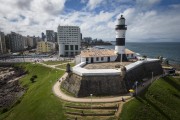 Picture taken with drone of the Santo Antonio da Barra Fort (1702) - Salvador city - Bahia state (BA) - Brazil