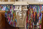 Detail of colorful ribbons - inside the Nosso Senhor do Bonfim Church (1754)  - Salvador city - Bahia state (BA) - Brazil