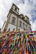 Detail of the Nosso Senhor do Bonfim Church (1754) with colorful ribbons  - Salvador city - Bahia state (BA) - Brazil