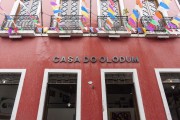 Colorful facade of Casa do Olodum in Pelourinho - Salvador city - Bahia state (BA) - Brazil