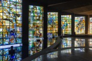 Stained Glass Atrium in the Caixa Economica Federal Building - Brasilia city - Distrito Federal (Federal District) (DF) - Brazil