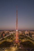 Picture taken with drone of the Pilot plan of Brasilia with TV tower in the foreground - Brasilia city - Distrito Federal (Federal District) (DF) - Brazil
