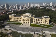 Picture taken with drone of the Paulista Museum also known as the Ipiranga Museum - Sao Paulo city - Sao Paulo state (SP) - Brazil
